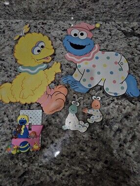 Vintage Jim Henson Muppet Nursery Wall Decor & Switchplate Sesame Street
